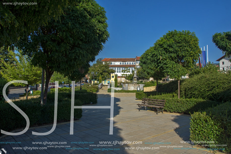 SAPAREVA BANYA, BULGARIA- AUGUST 13, 2013: Center of Spa Resort of Sapareva Banya, Bulgaria