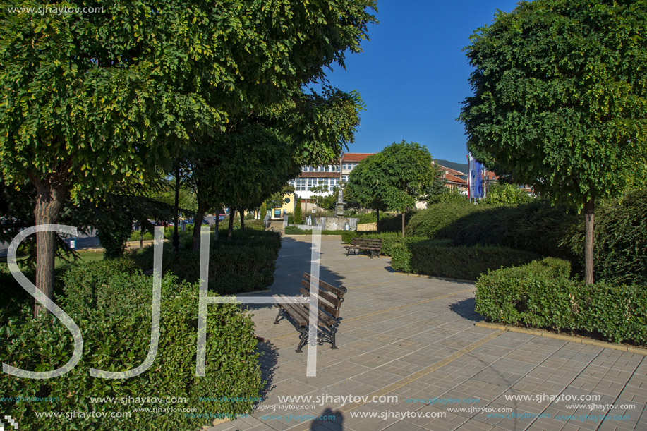 SAPAREVA BANYA, BULGARIA- AUGUST 13, 2013: Center of Spa Resort of Sapareva Banya, Bulgaria