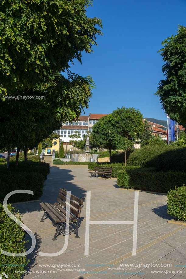 SAPAREVA BANYA, BULGARIA- AUGUST 13, 2013: Center of Spa Resort of Sapareva Banya, Bulgaria