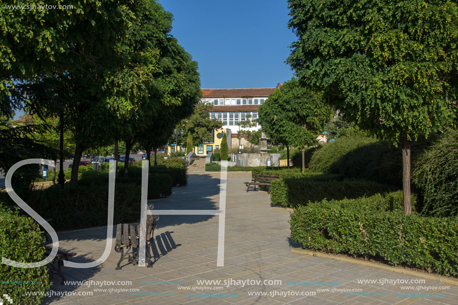 SAPAREVA BANYA, BULGARIA- AUGUST 13, 2013: Center of Spa Resort of Sapareva Banya, Bulgaria