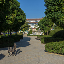 SAPAREVA BANYA, BULGARIA- AUGUST 13, 2013: Center of Spa Resort of Sapareva Banya, Bulgaria