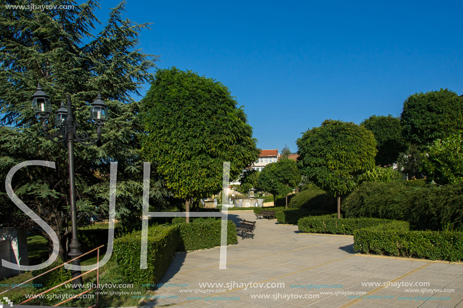 SAPAREVA BANYA, BULGARIA- AUGUST 13, 2013: Center of Spa Resort of Sapareva Banya, Bulgaria