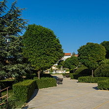 SAPAREVA BANYA, BULGARIA- AUGUST 13, 2013: Center of Spa Resort of Sapareva Banya, Bulgaria