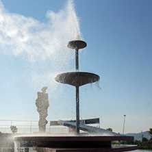 SAPAREVA BANYA, BULGARIA- AUGUST 13, 2013: The geyser with hot water in Spa Resort of Sapareva Banya, Bulgaria