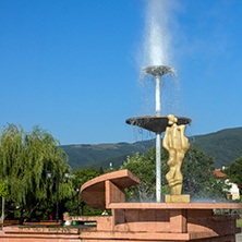 SAPAREVA BANYA, BULGARIA- AUGUST 13, 2013: The geyser with hot water in Spa Resort of Sapareva Banya, Bulgaria