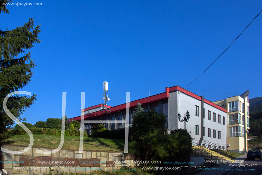 SAPAREVA BANYA, BULGARIA- AUGUST 13, 2013: Center of Spa Resort of Sapareva Banya, Bulgaria