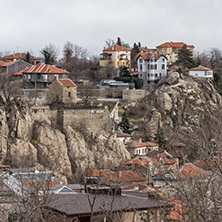 PLOVDIV, BULGARIA - DECEMBER 30, 2016:  Panoramic view of city of Plovdiv from Sahat tepe hill, Bulgaria