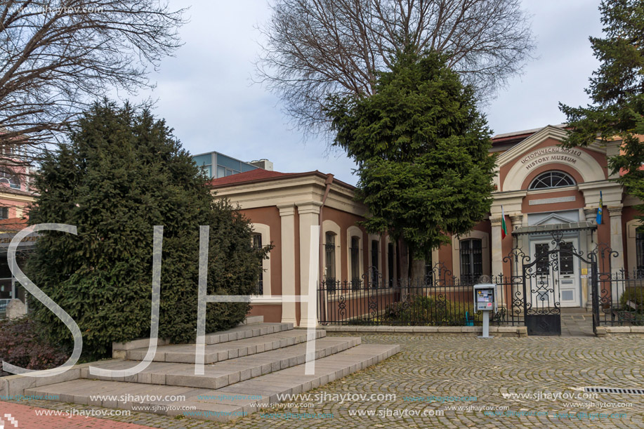 PLOVDIV, BULGARIA - DECEMBER 30, 2016: Building of historical and Archaeological museum of Plovdiv, Bulgaria