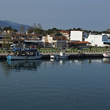 KERAMOTI, GREECE - APRIL 4, 2016:  Amazing view of Port of village of Keramoti, East Macedonia and Thrace, Greece