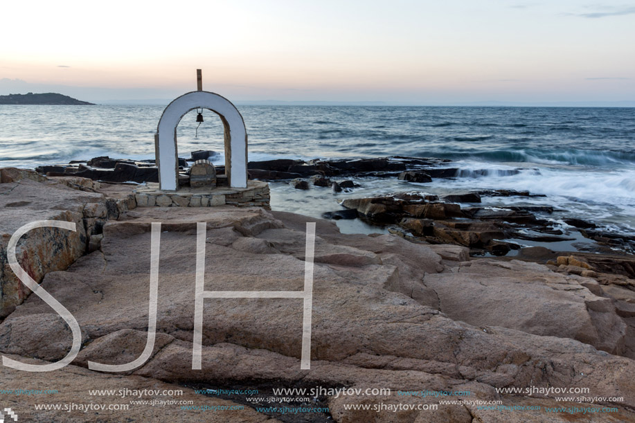 Iconostasis St. Peter and St. Nicholas at coastline of village of Chernomorets, Burgas Region, Bulgaria
