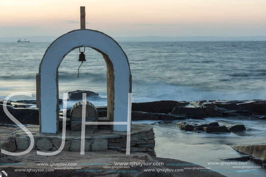 Iconostasis St. Peter and St. Nicholas at coastline of village of Chernomorets, Burgas Region, Bulgaria