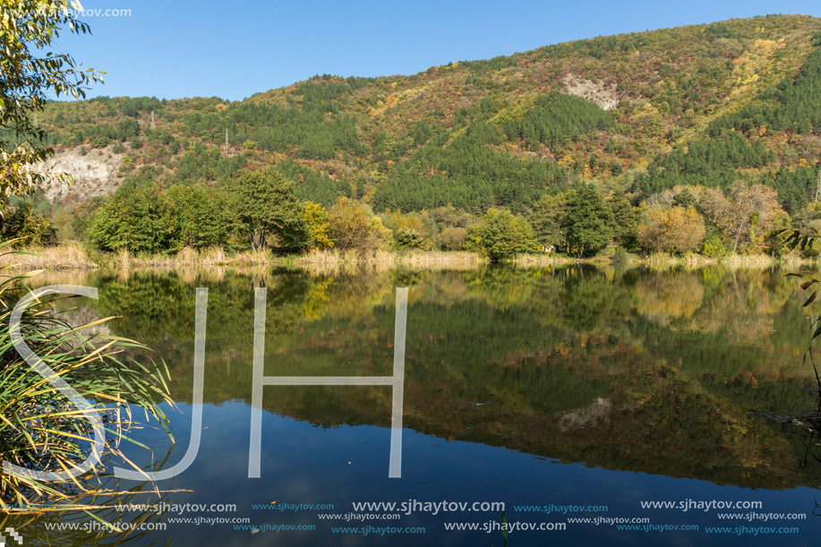 Autumn of Pancharevo lake, Sofia city Region, Bulgaria