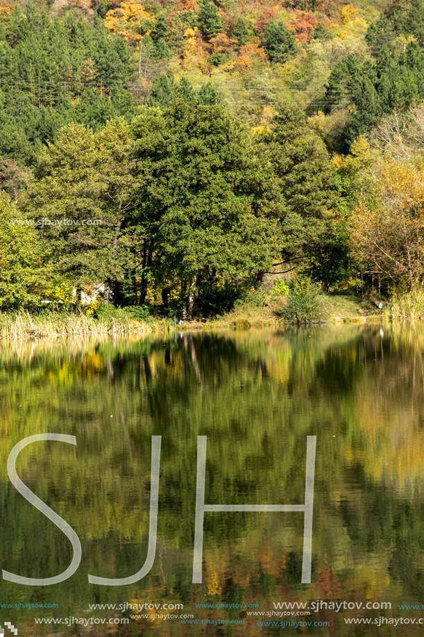 Autumn of Pancharevo lake, Sofia city Region, Bulgaria