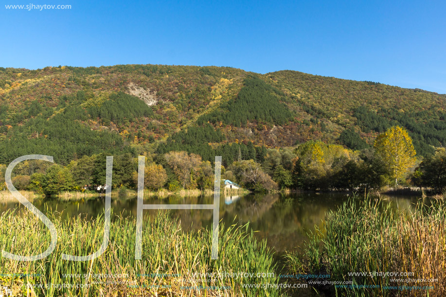 Autumn of Pancharevo lake, Sofia city Region, Bulgaria