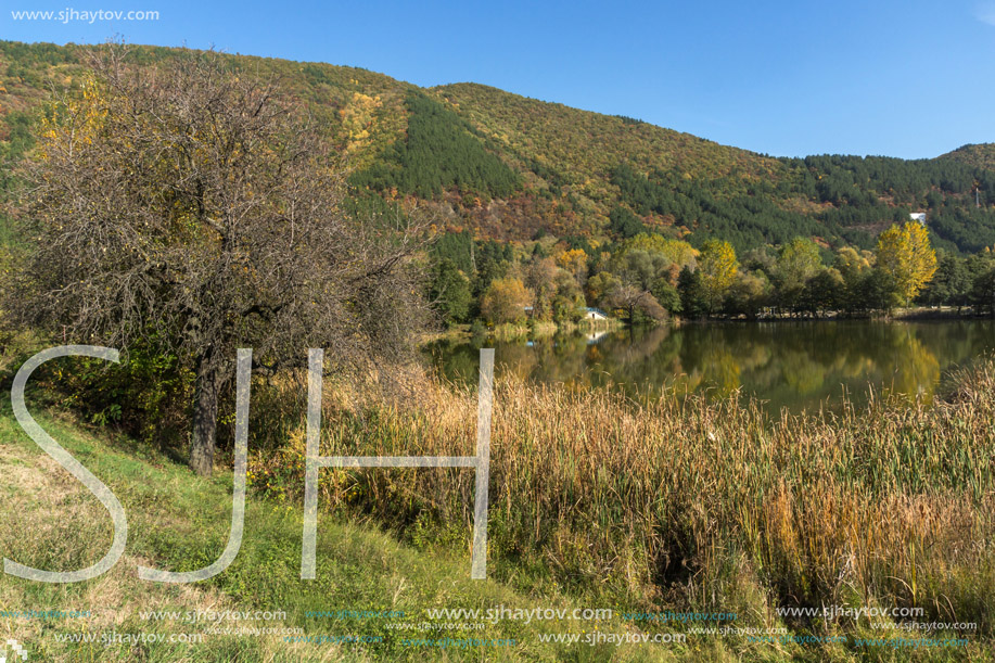 Autumn of Pancharevo lake, Sofia city Region, Bulgaria