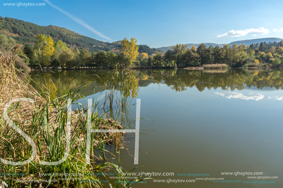 Autumn of Pancharevo lake, Sofia city Region, Bulgaria