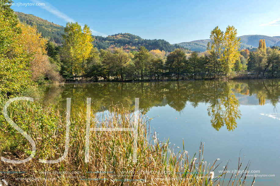 Autumn of Pancharevo lake, Sofia city Region, Bulgaria