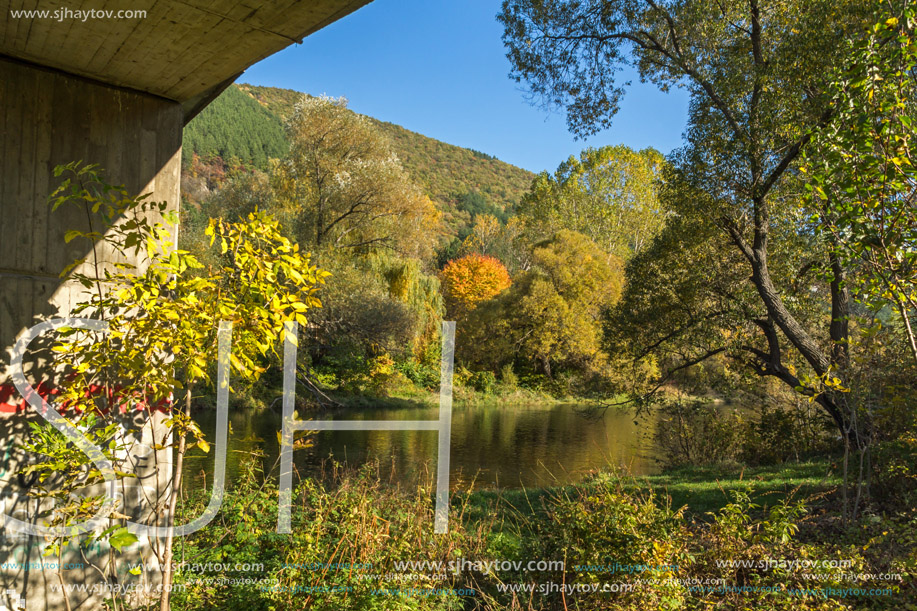 Autumn of Pancharevo lake, Sofia city Region, Bulgaria