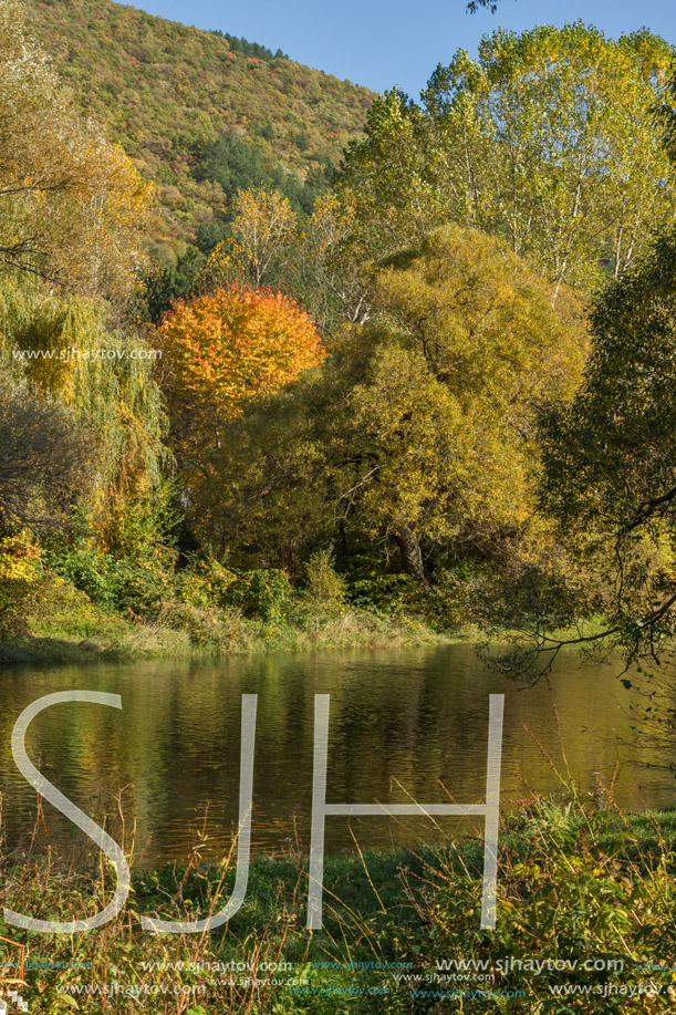 Autumn of Pancharevo lake, Sofia city Region, Bulgaria