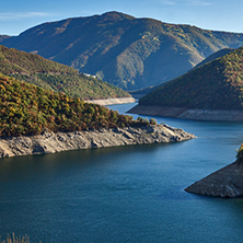 Amazing Autumn landscape of Meander of Vacha (Antonivanovtsy) Reservoir, Rhodopes Mountain, Bulgaria