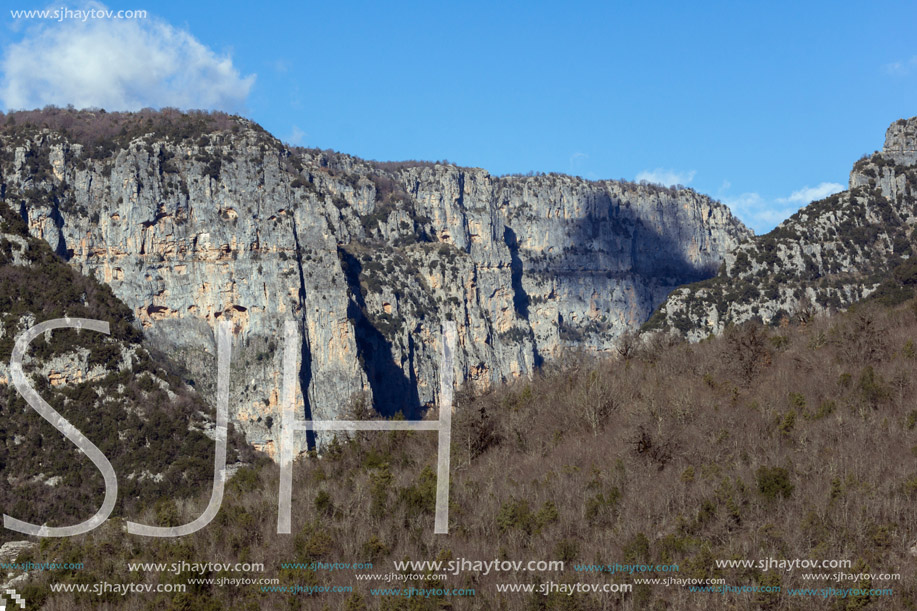 Amazing landscape of Vikos gorge and Pindus Mountains, Zagori, Epirus, Greece