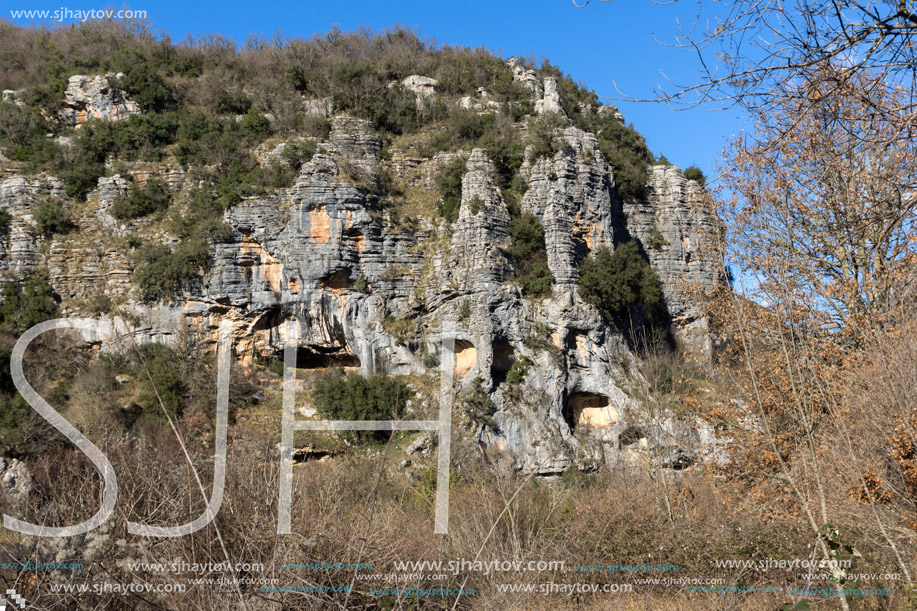 Amazing landscape of Vikos gorge and Pindus Mountains, Zagori, Epirus, Greece