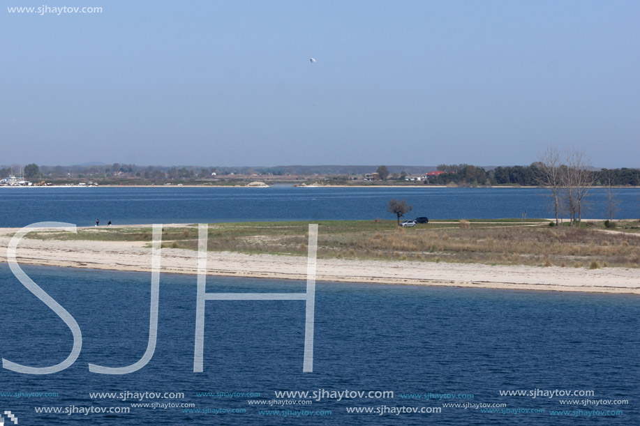 KERAMOTI, GREECE - APRIL 5, 2016:  Amazing view of beach of village of Keramoti, East Macedonia and Thrace, Greece