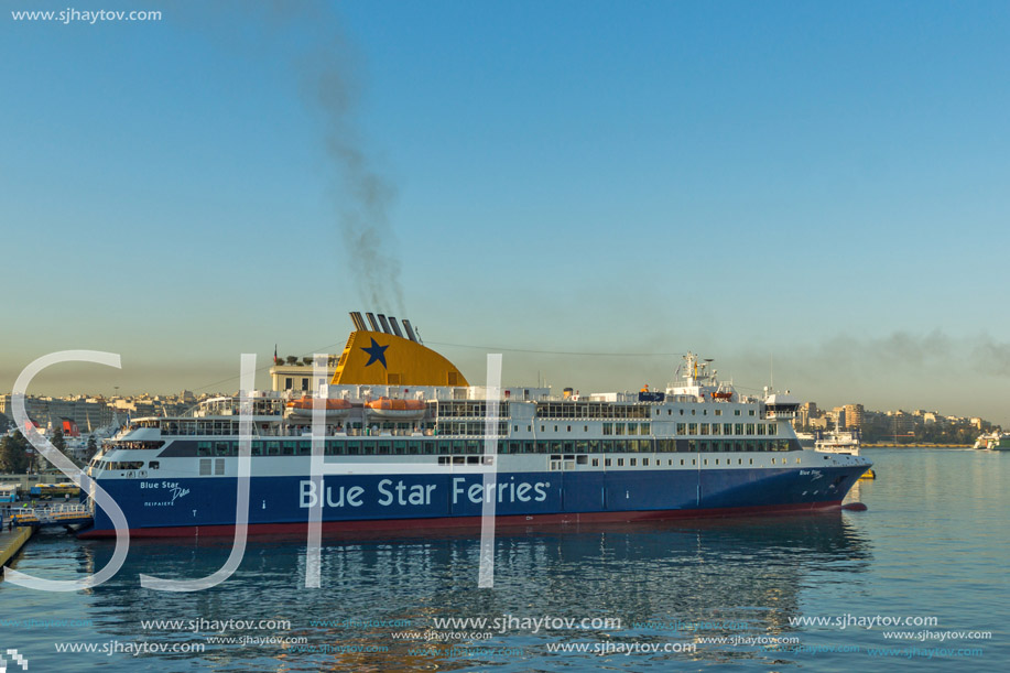 PIRAEUS, GREECE - APRIL 30, 2013: Port of city of Piraeus, Athens, Attica, Greece