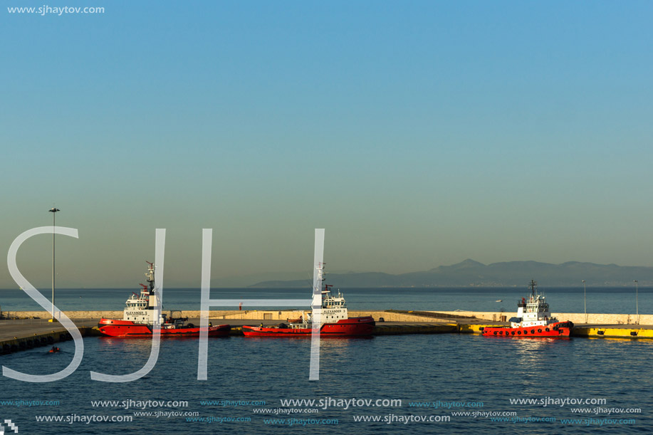 PIRAEUS, GREECE - APRIL 30, 2013: Port of city of Piraeus, Athens, Attica, Greece