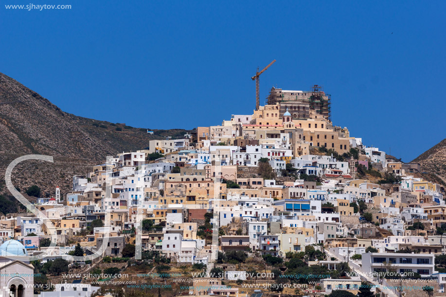 SYROS, GREECE - APRIL 30, 2013: Panoramic view to City of Ermopoli, Syros, Cyclades Islands, Greece