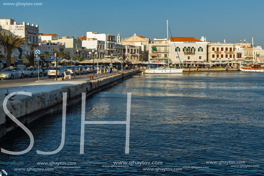 SYROS, GREECE - MAY 2, 2013: Port of the City of Ermopoli, Syros, Cyclades Islands, Greece