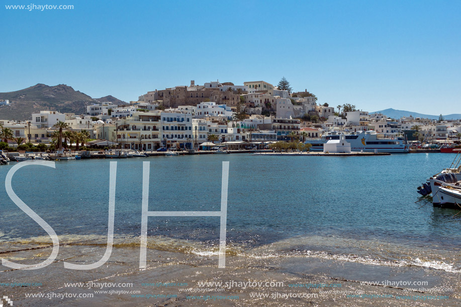 NAXOS, GREECE - MAY 4, 2013: Panoramic view of Naxos Island, Cyclades, Greece