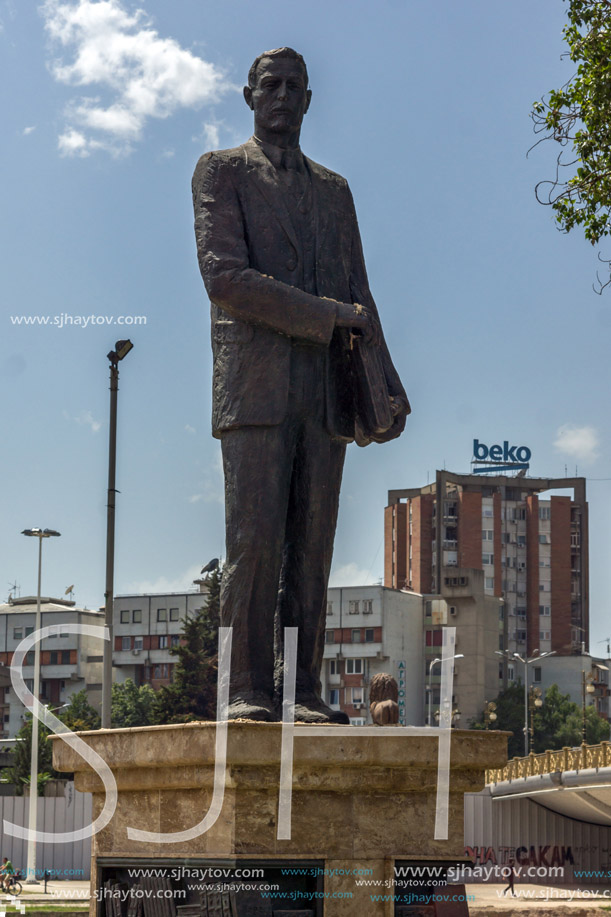 SKOPJE, REPUBLIC OF MACEDONIA - 13 MAY 2017: Monument in the center of city of  Skopje, Republic of Macedonia