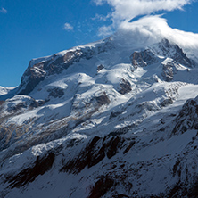 Amazing winter view of Alps from Matterhorn Glacier Paradise, Switzerland