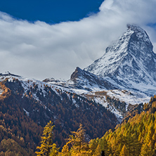 Amazing view of mount Matterhorn from Zermatt, Alps, Switzerland