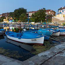 SOZOPOL, BULGARIA - JULY 11, 2016:  Amazing Panorama of port of town of Sozopol, Burgas Region, Bulgaria