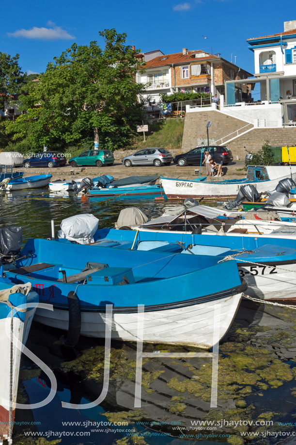 SOZOPOL, BULGARIA - JULY 12, 2016: Amazing Panorama of port of town of Sozopol, Burgas Region, Bulgaria