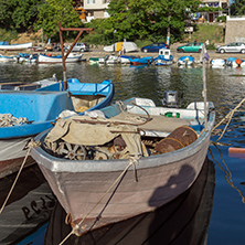 SOZOPOL, BULGARIA - JULY 12, 2016: Amazing Panorama of port of town of Sozopol, Burgas Region, Bulgaria