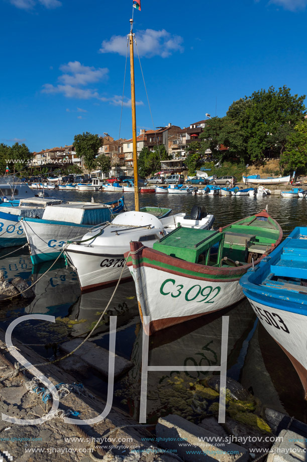 SOZOPOL, BULGARIA - JULY 12, 2016: Amazing Panorama of port of town of Sozopol, Burgas Region, Bulgaria