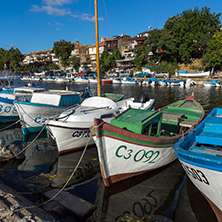 SOZOPOL, BULGARIA - JULY 12, 2016: Amazing Panorama of port of town of Sozopol, Burgas Region, Bulgaria