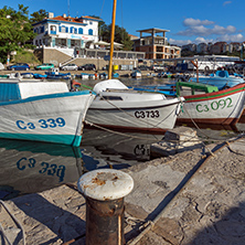 SOZOPOL, BULGARIA - JULY 12, 2016: Amazing Panorama of port of town of Sozopol, Burgas Region, Bulgaria