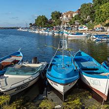 SOZOPOL, BULGARIA - JULY 12, 2016: Amazing Panorama of port of town of Sozopol, Burgas Region, Bulgaria