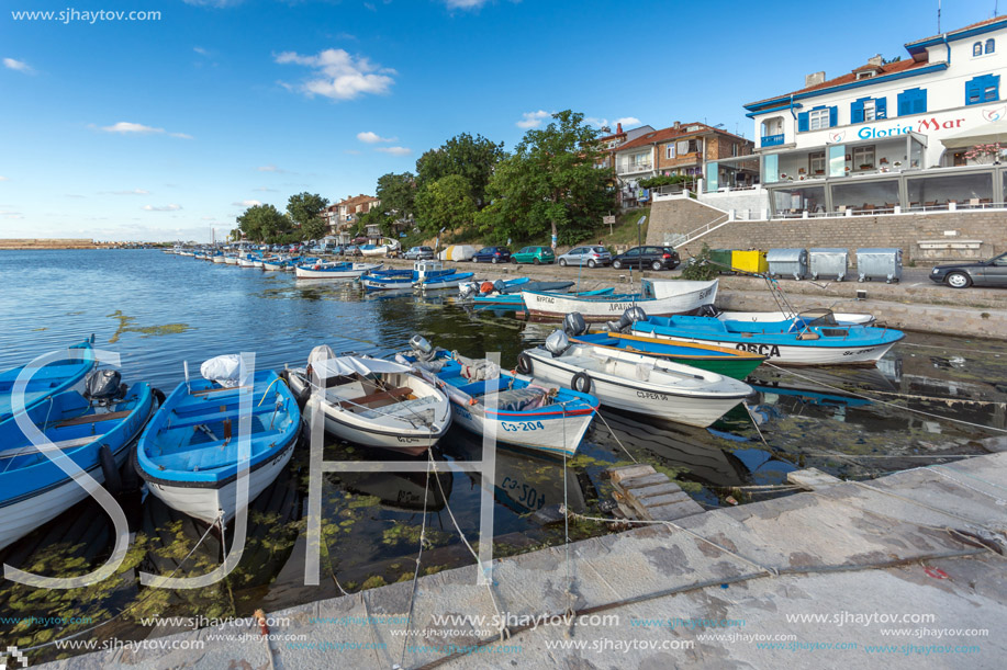 SOZOPOL, BULGARIA - JULY 12, 2016: Amazing Panorama of port of town of Sozopol, Burgas Region, Bulgaria