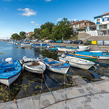 SOZOPOL, BULGARIA - JULY 12, 2016: Amazing Panorama of port of town of Sozopol, Burgas Region, Bulgaria