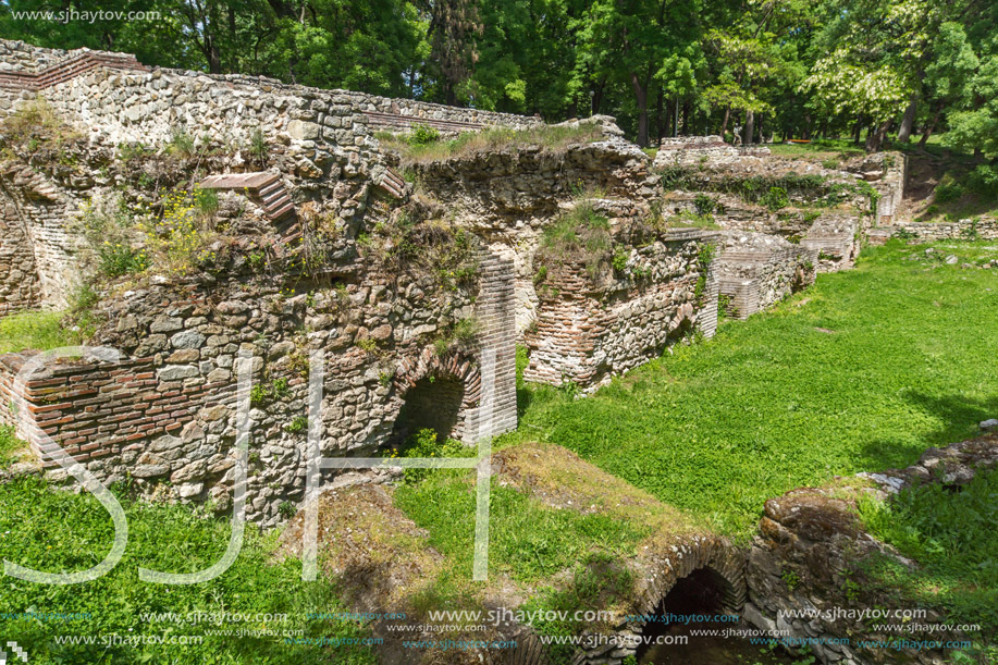 Remains of the builings in the ancient Roman city of Diokletianopolis, town of Hisarya, Plovdiv Region, Bulgaria