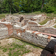 Remains of the builings in the ancient Roman city of Diokletianopolis, town of Hisarya, Plovdiv Region, Bulgaria