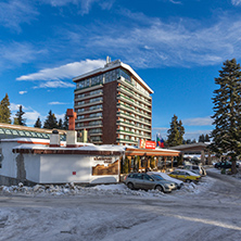 PAMPOROVO, BULGARIA - JANUARY 20, 2013: Winter view of Ski resort Pamporovo in Rhodope  Mountains, Smolyan Region, Bulgaria
