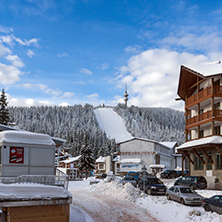 PAMPOROVO, BULGARIA - JANUARY 20, 2013: Winter view of Ski resort Pamporovo in Rhodope Mountains, Smolyan Region, Bulgaria