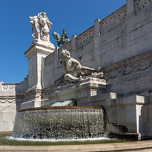 ROME, ITALY - JUNE 23, 2017: Amazing view of Altar of the Fatherland- Altare della Patria, known as the national Monument to Victor Emmanuel II in city of Rome, Italy