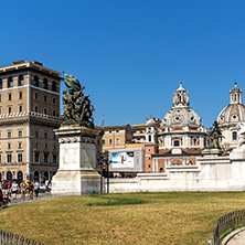ROME, ITALY - JUNE 23, 2017: Amazing view of Piazza Venezia in city of Rome, Italy